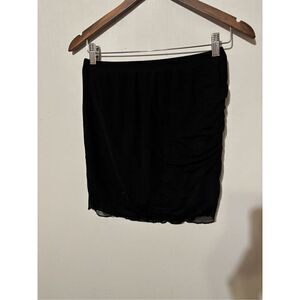 Brand New Avanova Women’s Medium Black Sheer Lined Mini Skirt